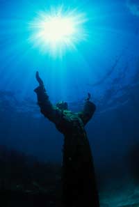 Jesus, underwater