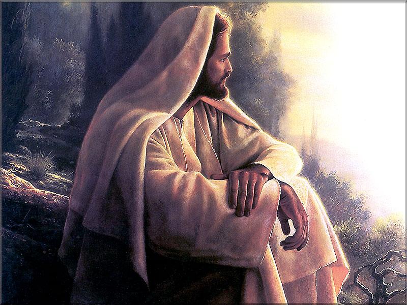 jesus sitting