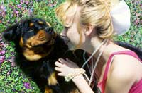 matriarchal woman with dog