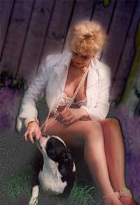 matriarchal woman with dog